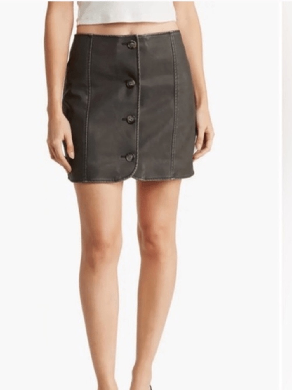 Blank NYC Faux Leather Mini Skirt